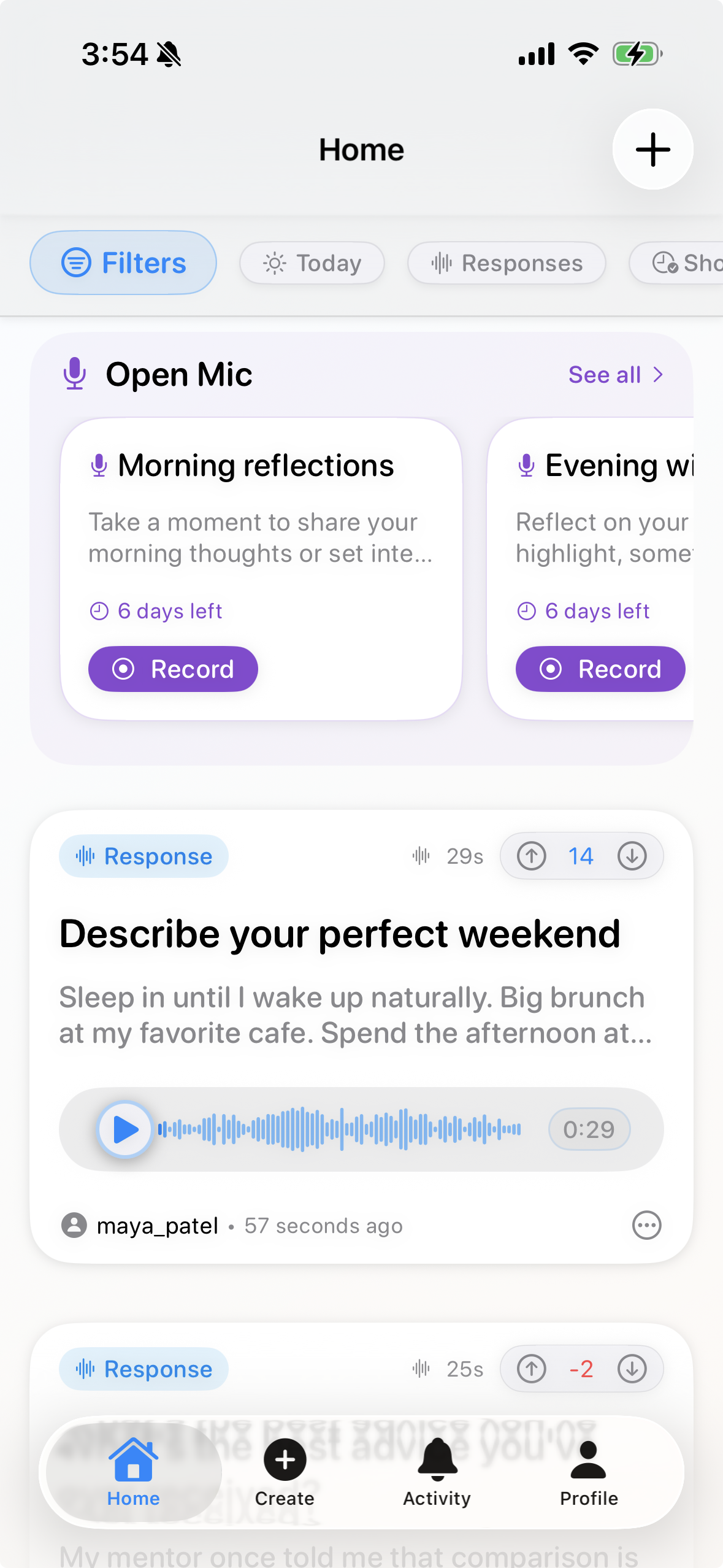 AudioSocial Home Feed